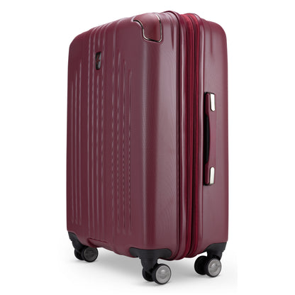 Atlantic Propeller 24″ Hardside Expandable Spinner, 24″, maroon, with packing cube and four-wheel design.