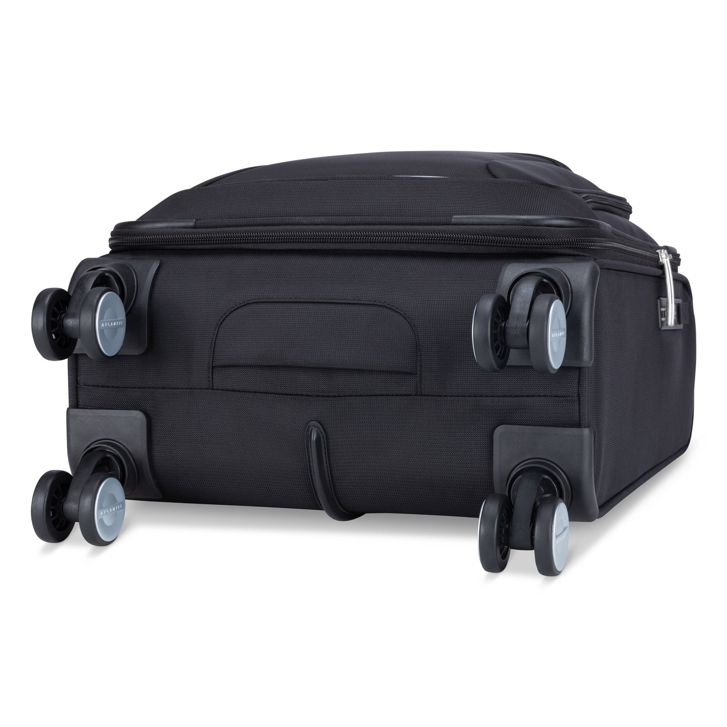 Atlantic Sailbound 19" Spinner Carry-on, black, bottom view of spinner wheels