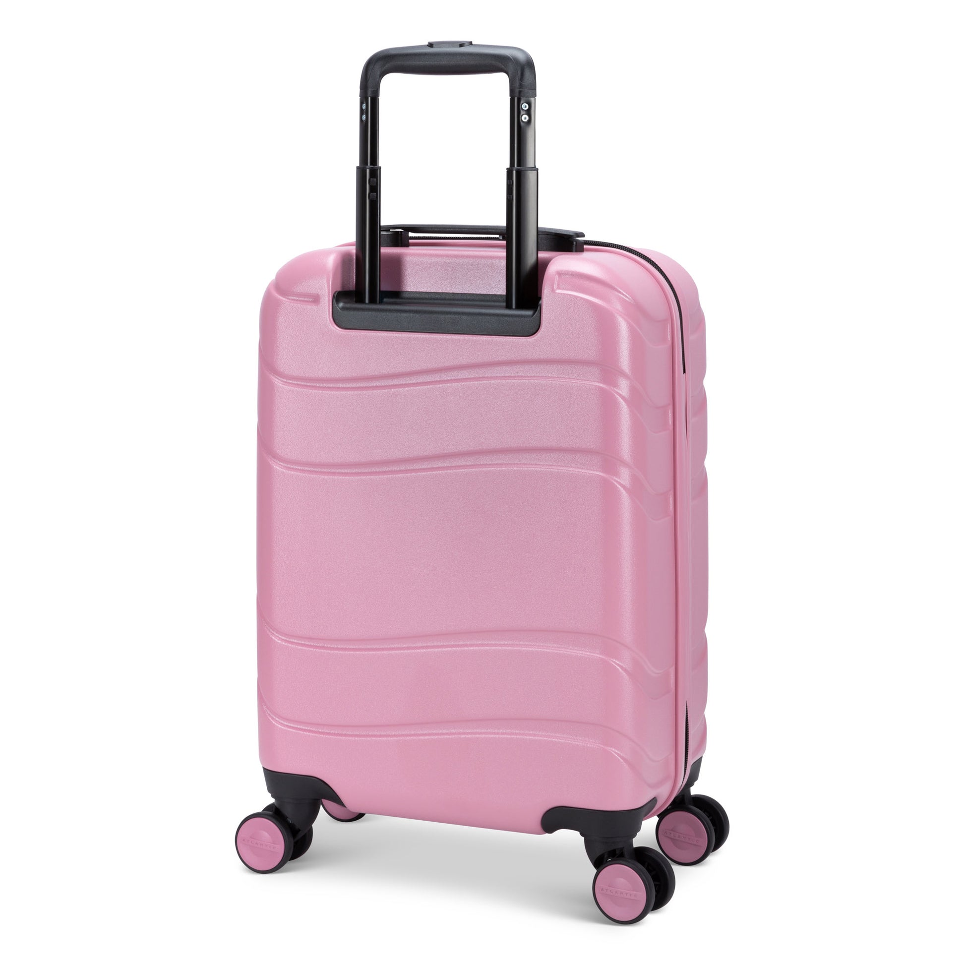 Atlantic Transmarine 19" Hardside Spinner Carry-on, blush pink colour, back angled view