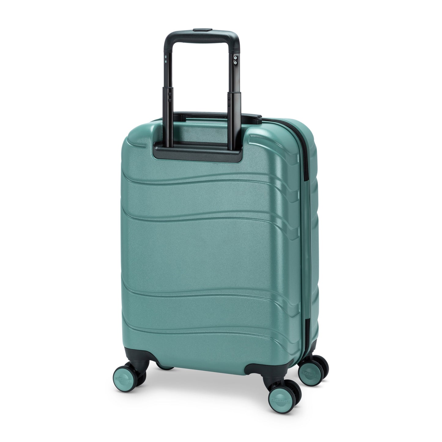 Atlantic Transmarine 19" Hardside Spinner Carry-on, stormy sea green colour, back angled view