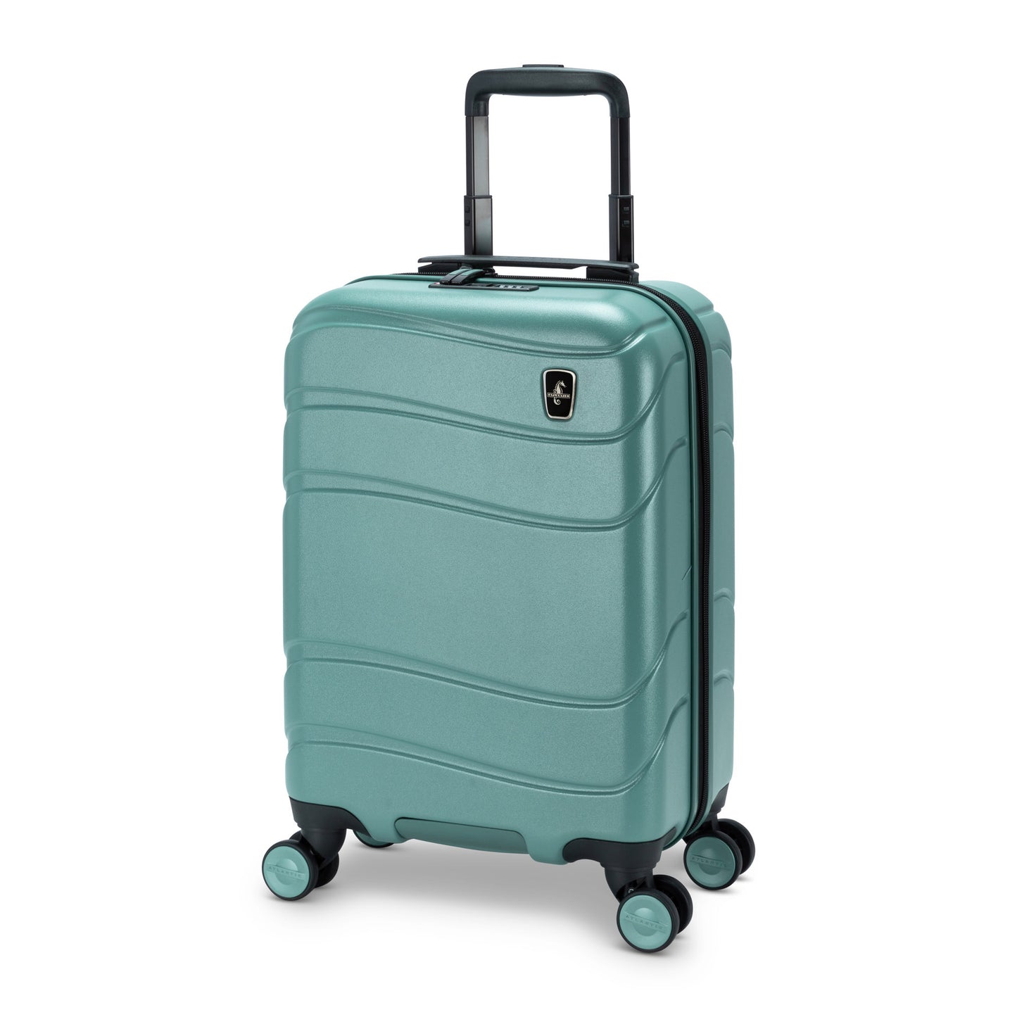 Atlantic Transmarine 19" Hardside Spinner Carry-on, stormy sea green colour, front angled view