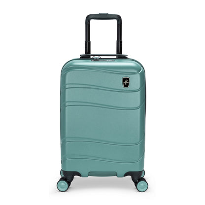 Atlantic Transmarine 19" Hardside Spinner Carry-on, stormy sea green colour, front view