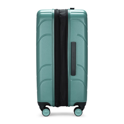 Atlantic Transmarine 24" Expandable Spinner, stormy sea green colour, side view, expanded