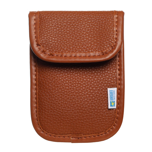 Product Image – Bright Safe Care RFID Key and Card Blocker, cognac, front view