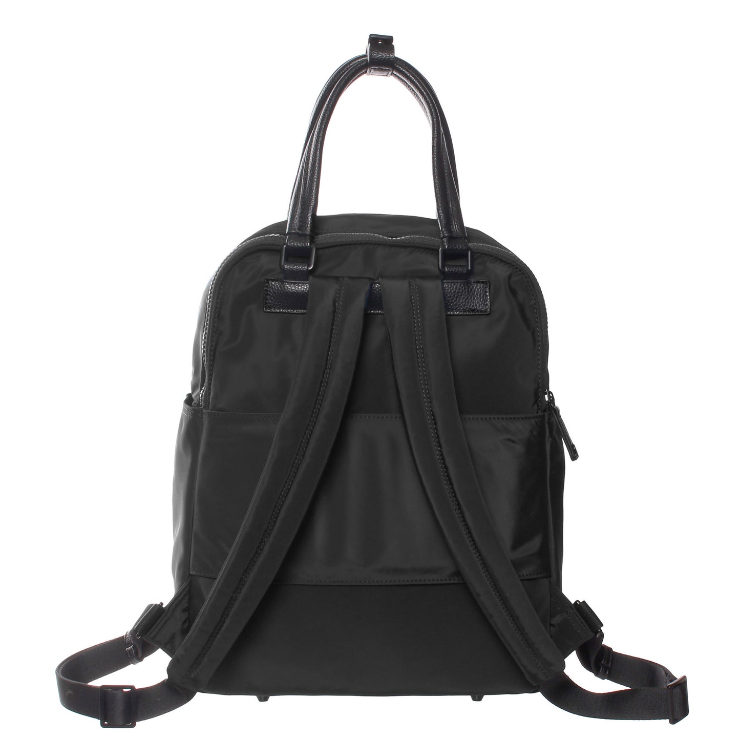 The SevenDays Backpack Tote by SevenDays, shown from the back with two straps, top handles, and side pockets.