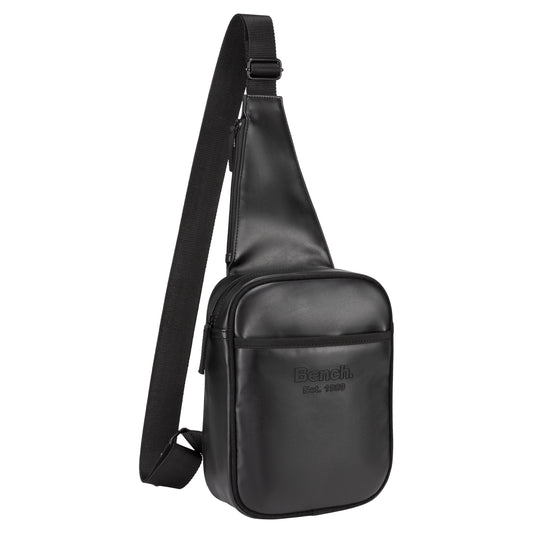Product Image – Bench Jayce Men's Sling Bag by Bench with adjustable strap, front zip pocket, and RFID protection.