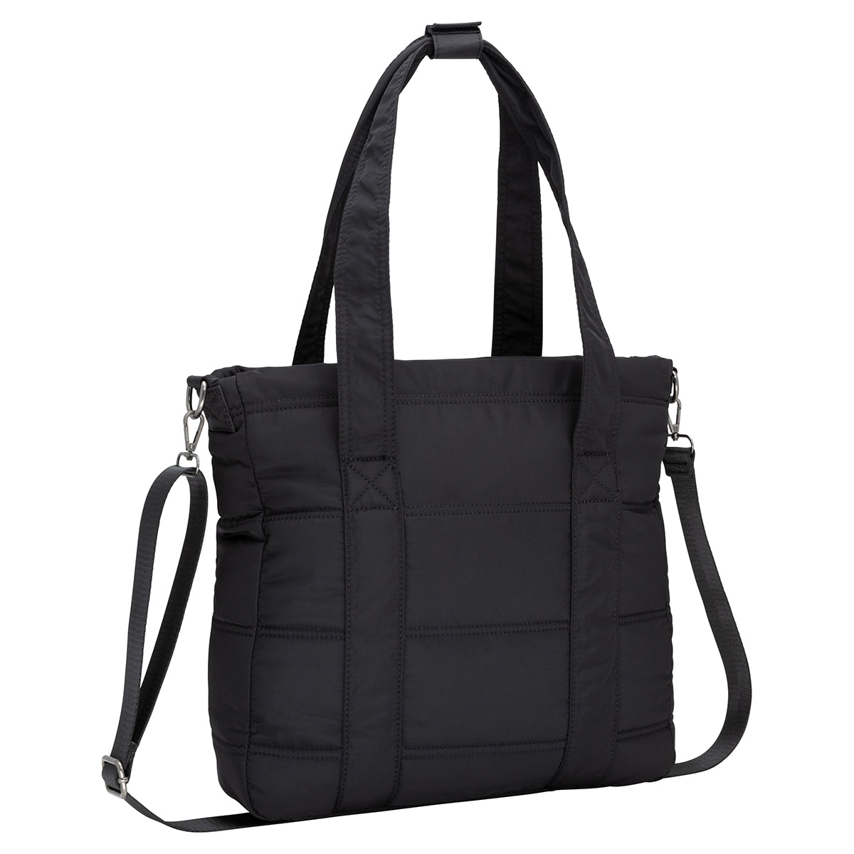 Bench Georgia Satchel—quilted handbag with dual top handles and an adjustable, detachable shoulder strap.