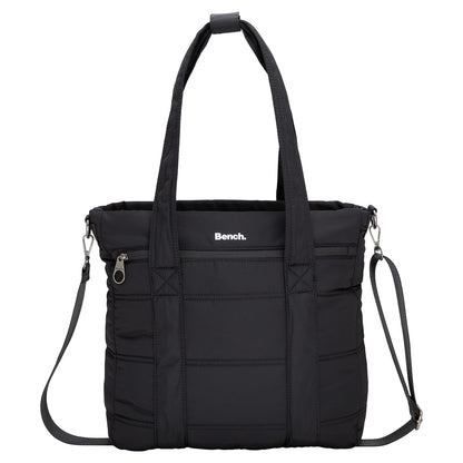 Bench Georgia Satchel—versatile black tote with top handles, zip closure, and signature Bench logo.