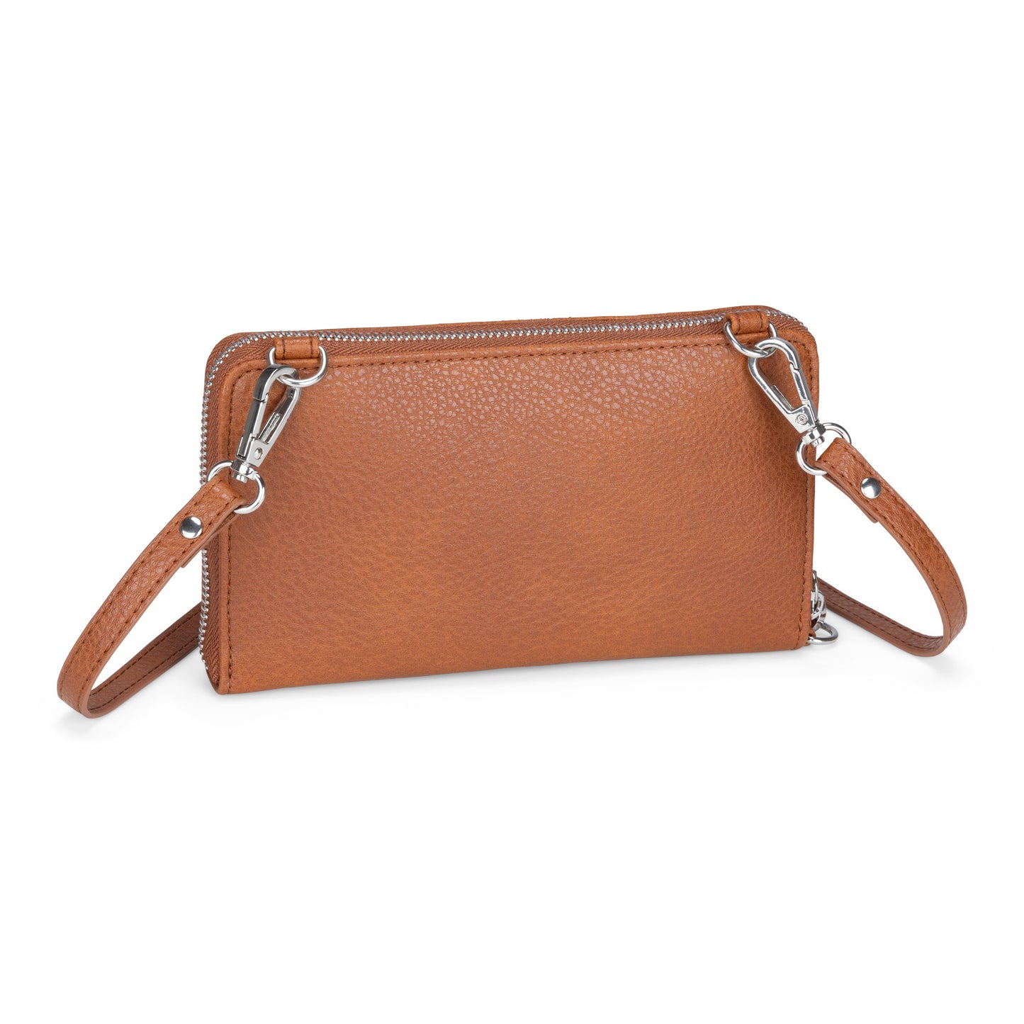 Bellezza Wallet on a String Crossbody, cognac, back view