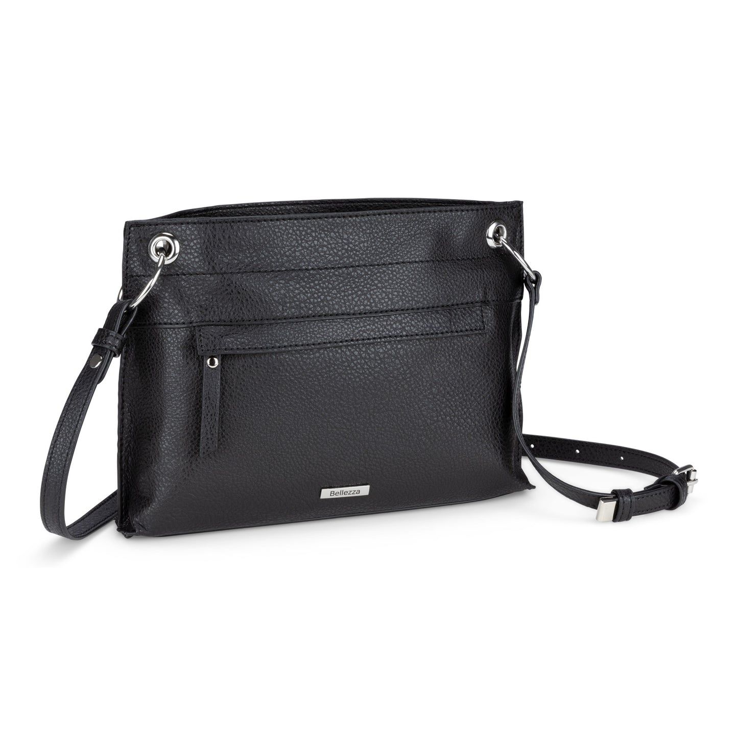 Bellezza East/West Crossbody, light black, front angled view