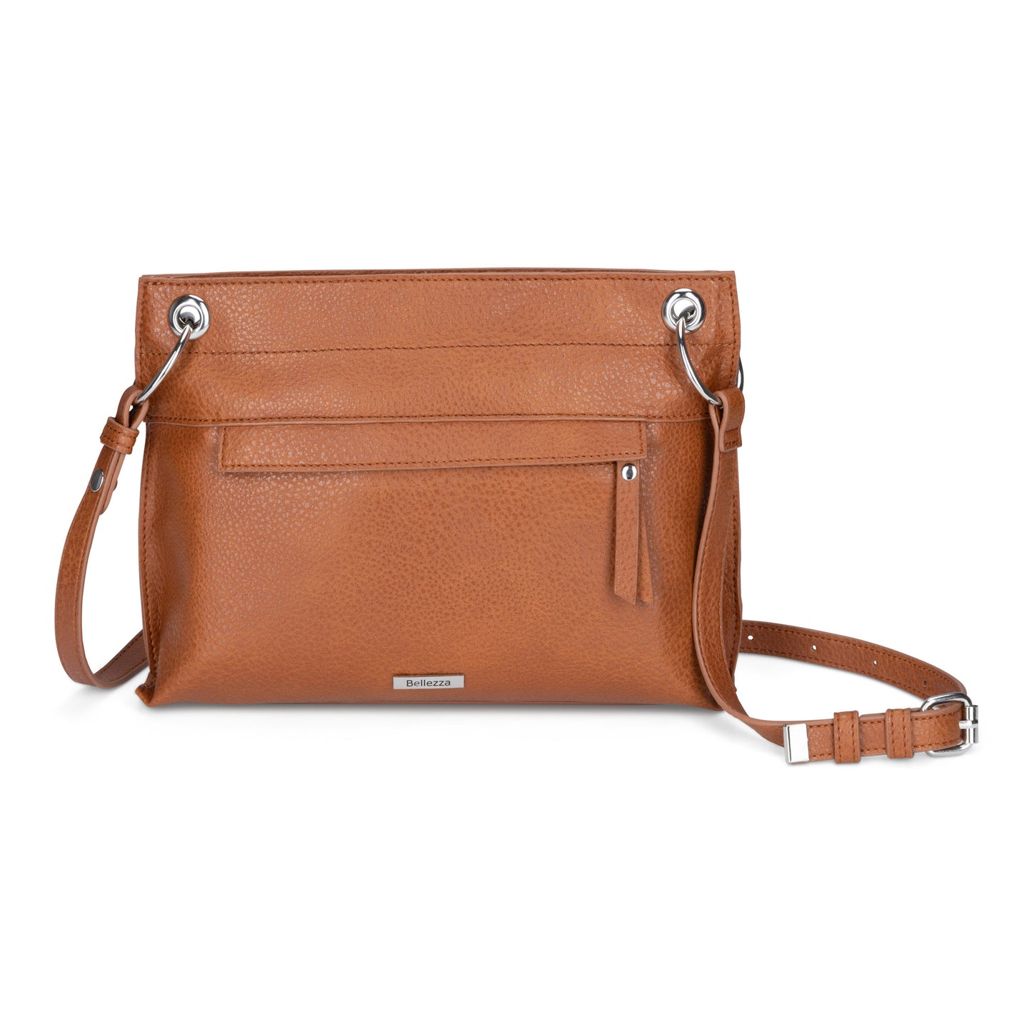 Bellezza East/West Crossbody, cognac, front view