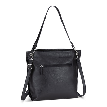 Bellezza Hobo Bag, black, back angled view