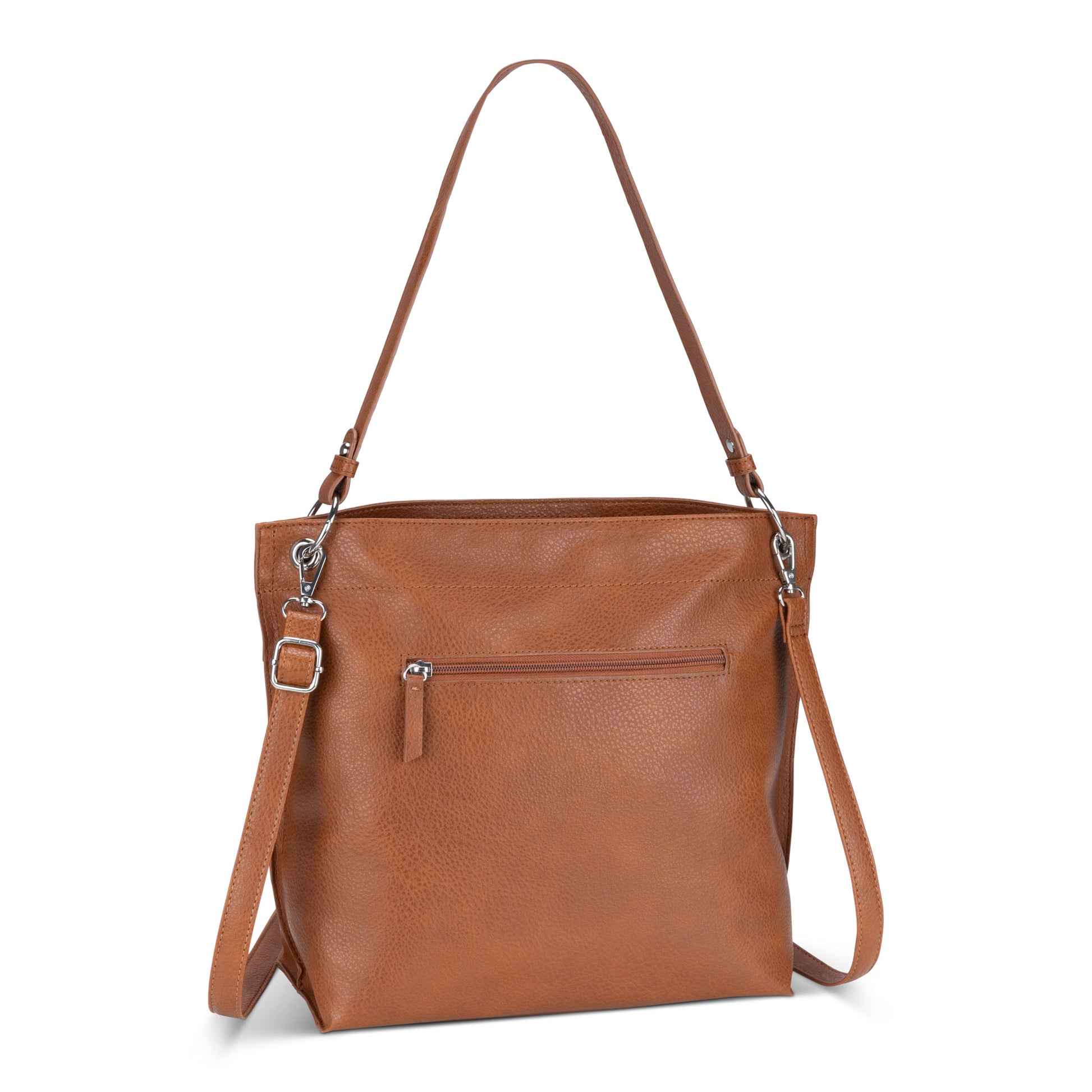 Bellezza Hobo Bag, cognac, back angled view