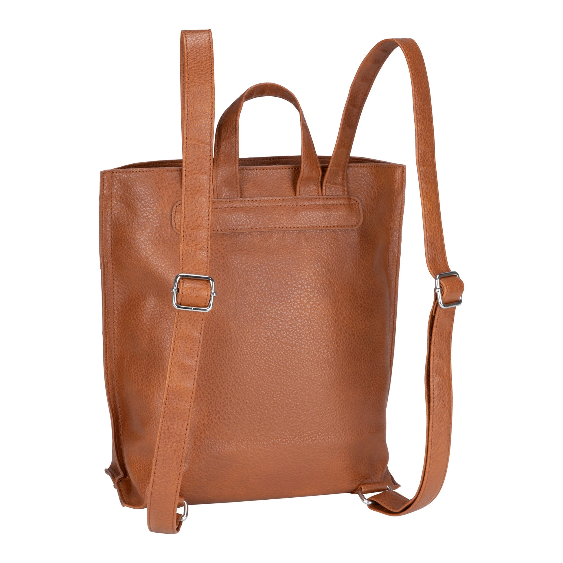 Bellezza Backpack, cognac, back angled view