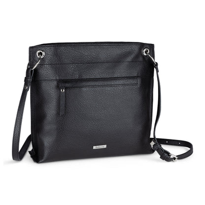 Bellezza North/South Crossbody, black, front angled view