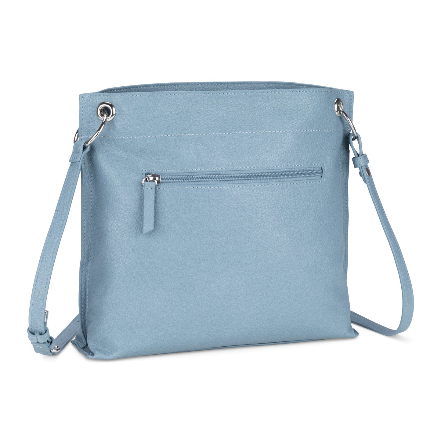 Bellezza North/South Crossbody, light blue, back angled view