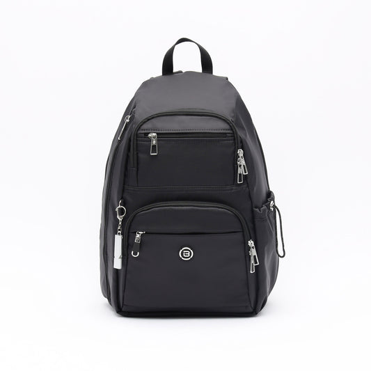 Product Image – Beside-U Aileen R1 Backpack: lightweight, water-repellent, zip pockets, small circular front logo.