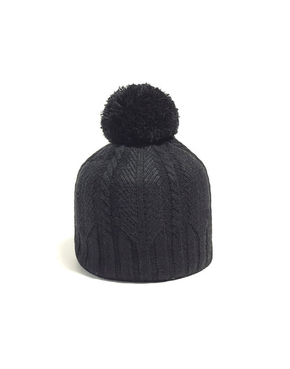 Brume Angna Mountain Hat in black with pompom