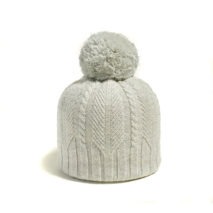 Brume Angna Mountain Hat in white with pompom