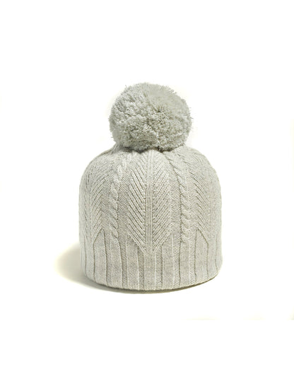 Brume Angna Mountain Hat in white with pompom