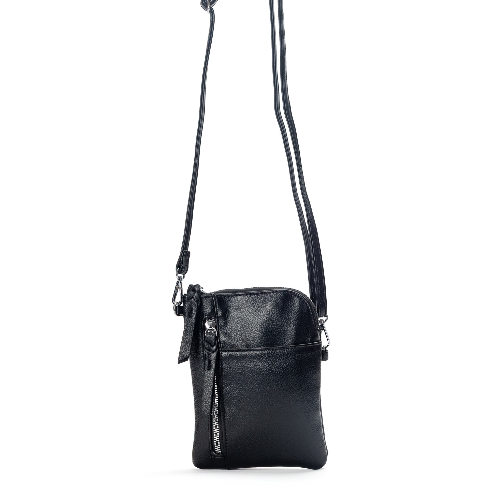 The Miss Caprice Small Crossbody features a front zipper pocket and adjustable strap—ideal for daily essentials.