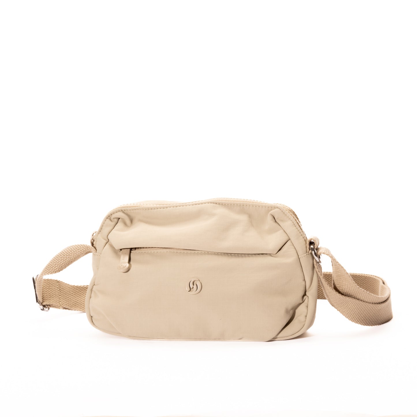 Miss Caprice Nylon Crossbody: Lightweight bag with front zipper and adjustable strap for travel or daily use.