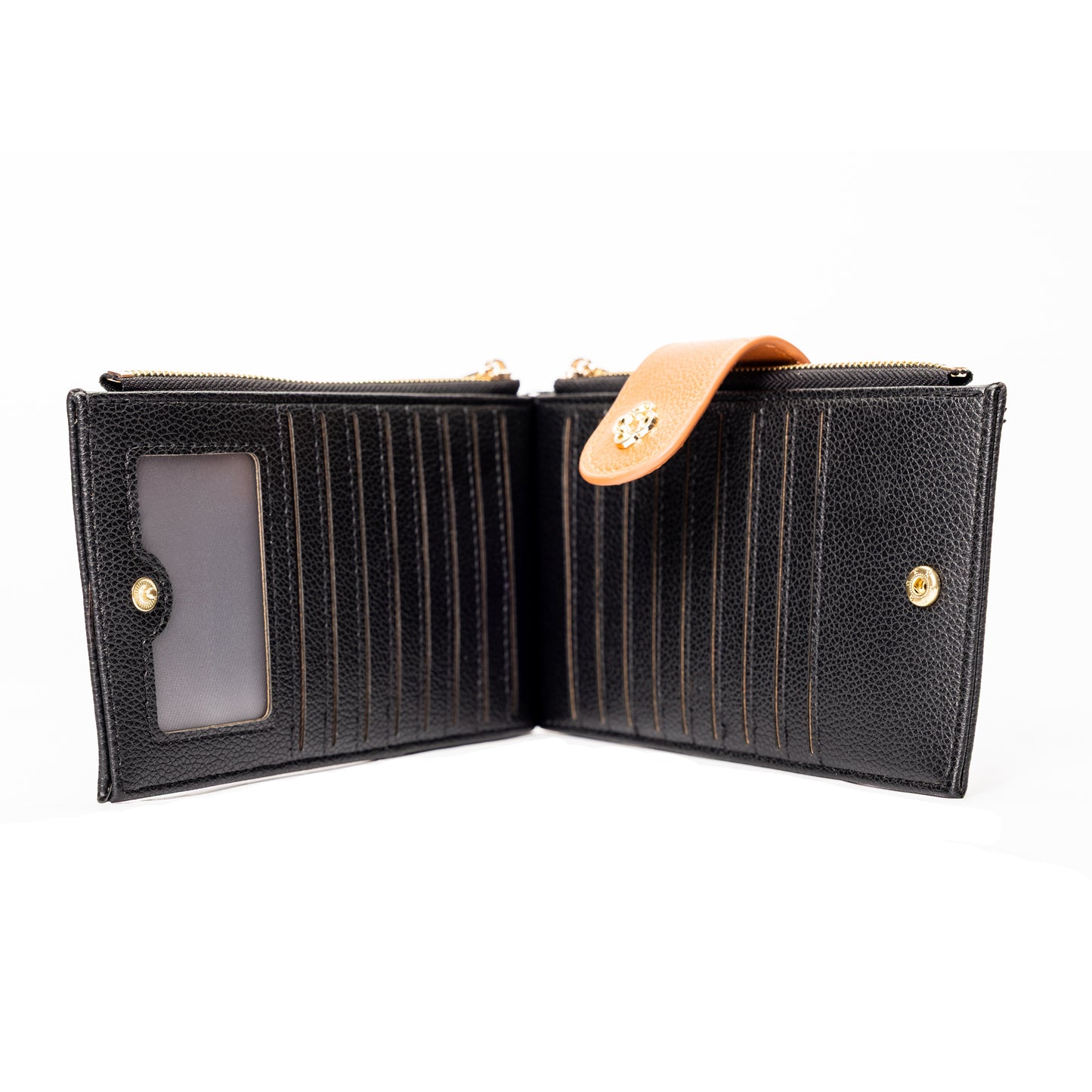 Miss Caprice Slim Wallet, black, inside view