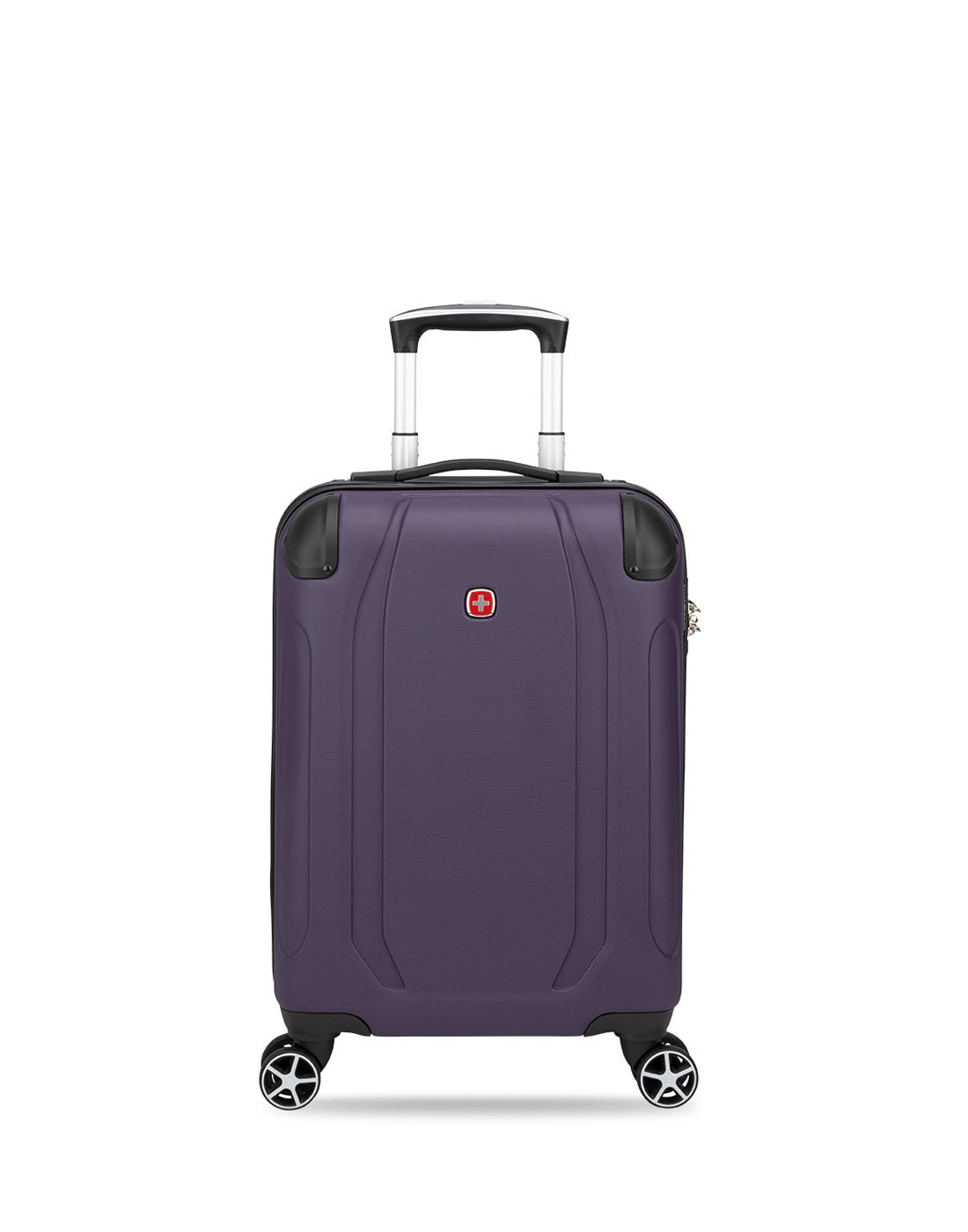 Swiss Gear Central Lite 19" Hardside Carry-on Spinner in plum, front view