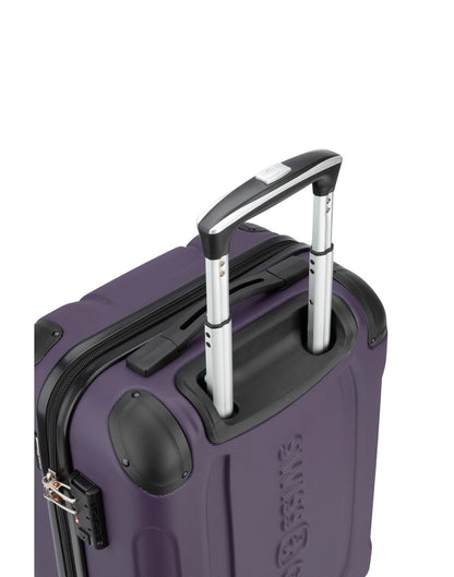 Swiss Gear Central Lite 19" Hardside Carry-on Spinner in plum, top back view