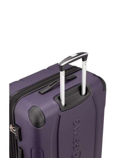 Swiss Gear Central Lite 28" Hardside Expandable Spinner in plum, top back view