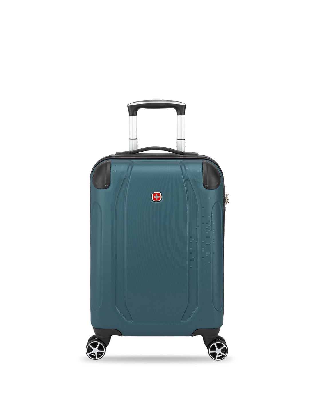 Swiss Gear Central Lite 19" Hardside Carry-on Spinner in teal, front view