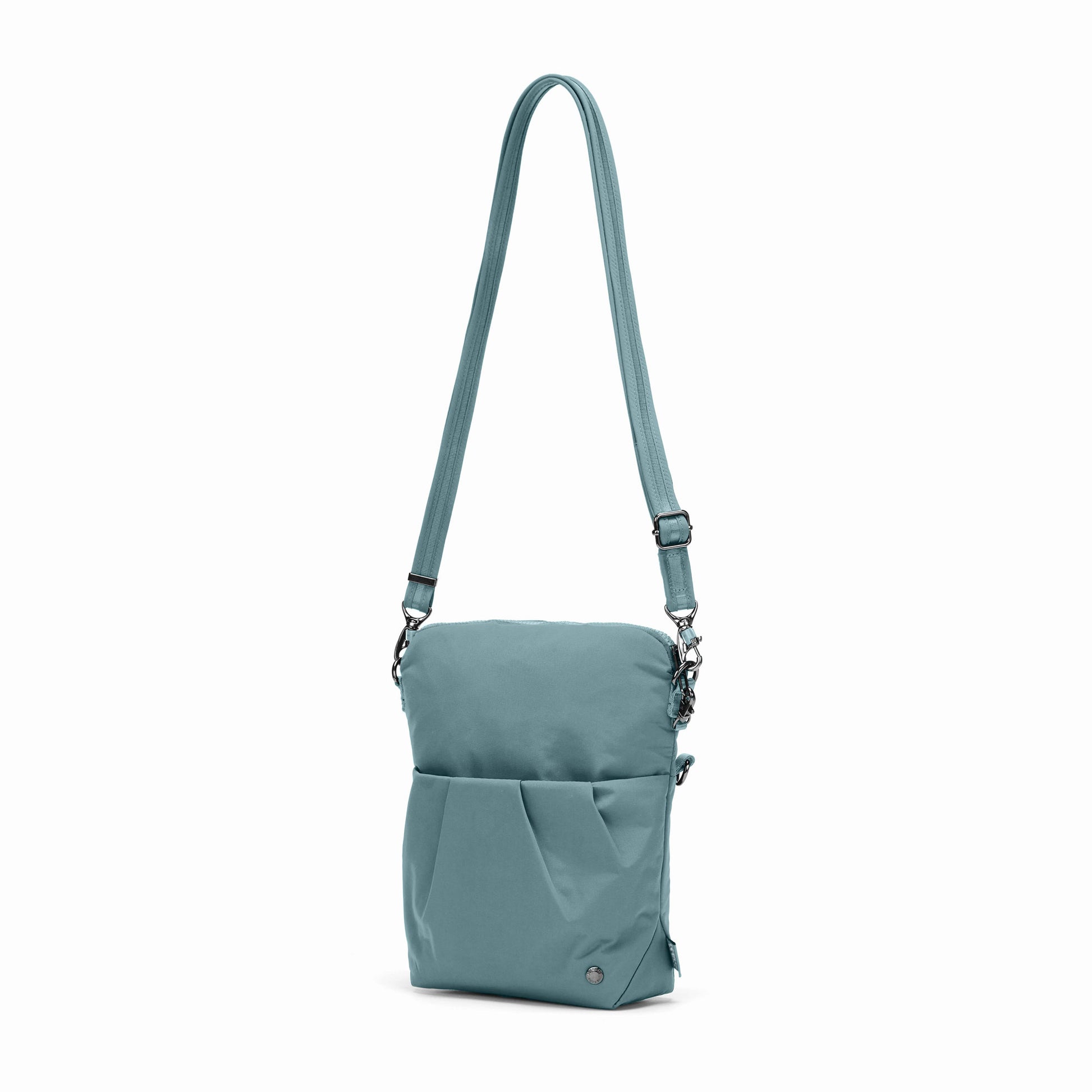 Pacsafe® CX Anti-Theft Convertible Crossbody, fresh mint, fully extended, front angled view