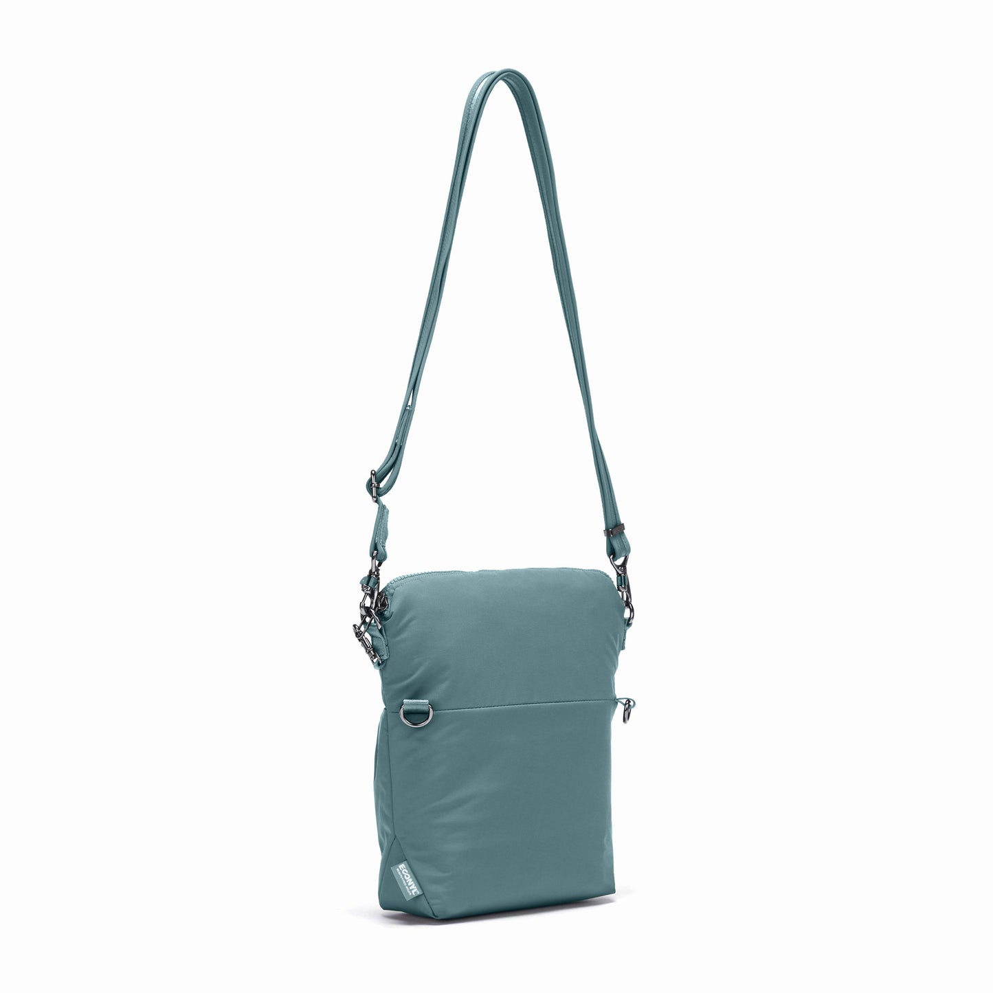 Pacsafe® CX Anti-Theft Convertible Crossbody, fresh mint, fully extended, back angled view