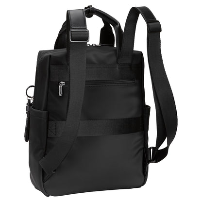 David Jones Backpack With Laptop Compartment featuring adjustable straps, side pockets, and a zip back pocket.
