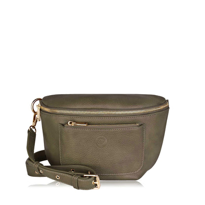 Espe Ellis Fanny Pack, moss green, front view