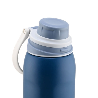 Close-up of the Grosche Kamloops 24oz insulated water bottle with chug lid and white handle.