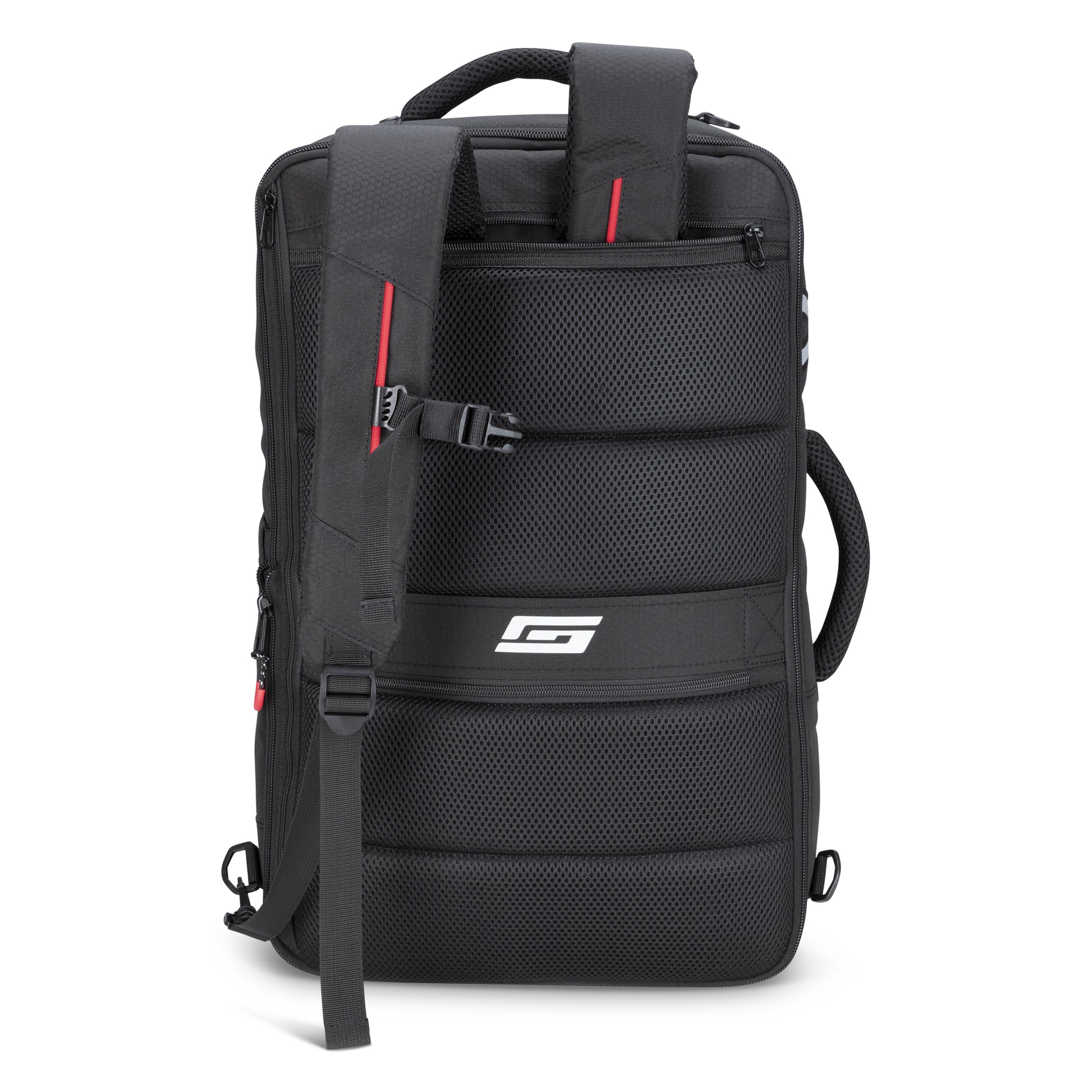 Graphite Metamorph Convertible Travel Backpack with padded back, adjustable and removeable straps.