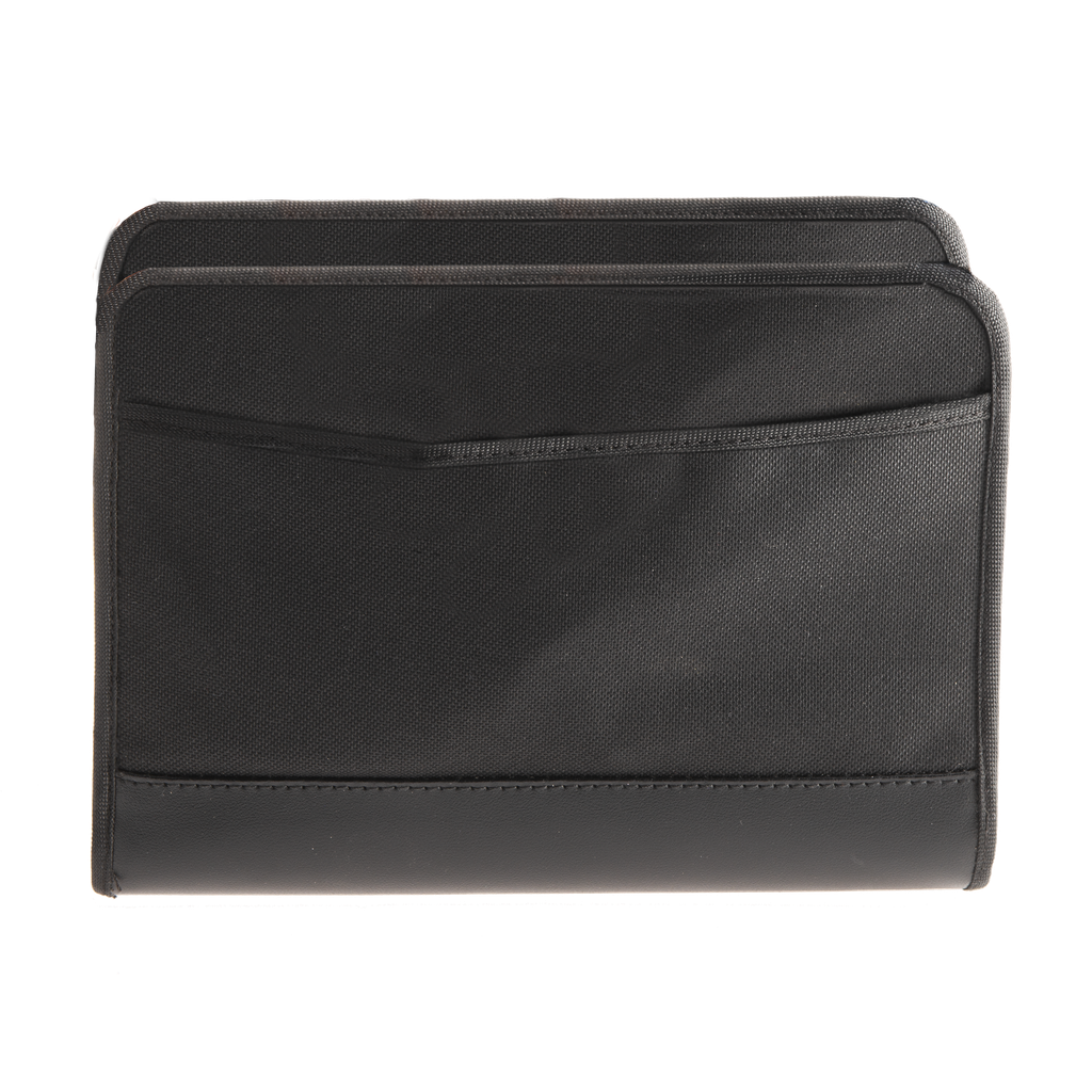High Road GapStash™ nylon and faux leather seat gap organizer with exterior pocket for driving essentials.