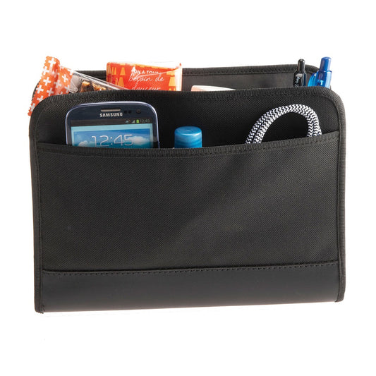Product Image – High Road GapStash™ by High Road: a black seat gap organizer for phone, pens, rope, bottle, tissues, and more.