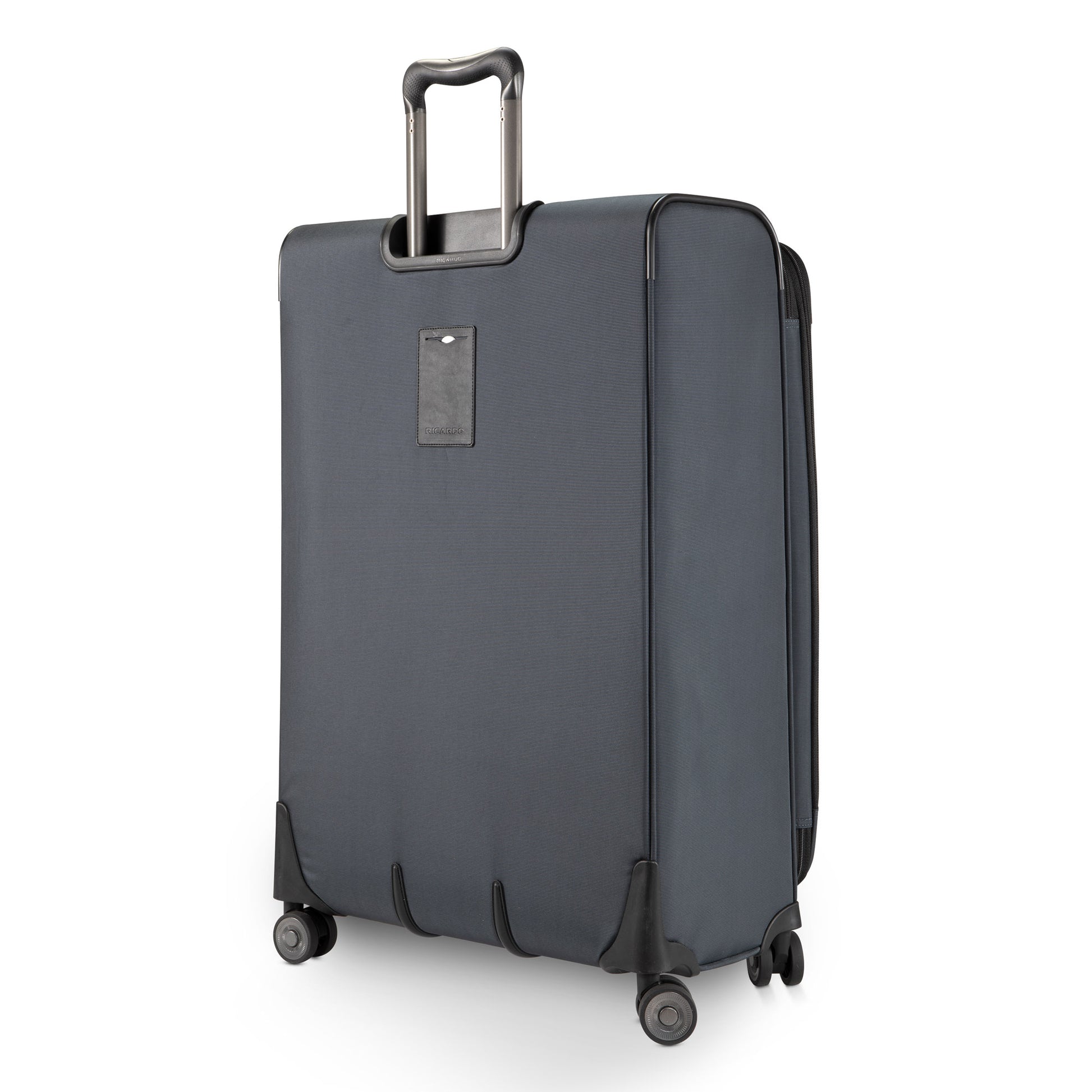 Ricardo Beverly Hills Montecito 3.0 is a large expandable spinner suitcase with an extended telescopic handle.