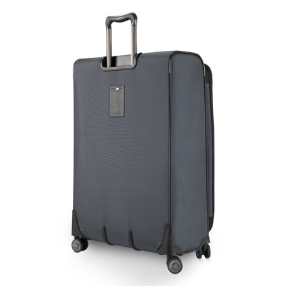 Ricardo Beverly Hills Montecito 3.0 is a large expandable spinner suitcase with an extended telescopic handle.