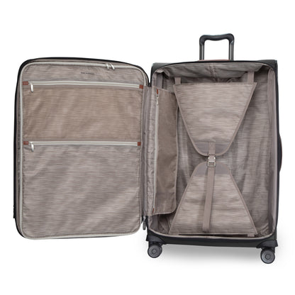 Ricardo Beverly Hills Montecito 3.0 Large Check-In Spinner: expandable, mesh pockets, straps, smooth wheels.