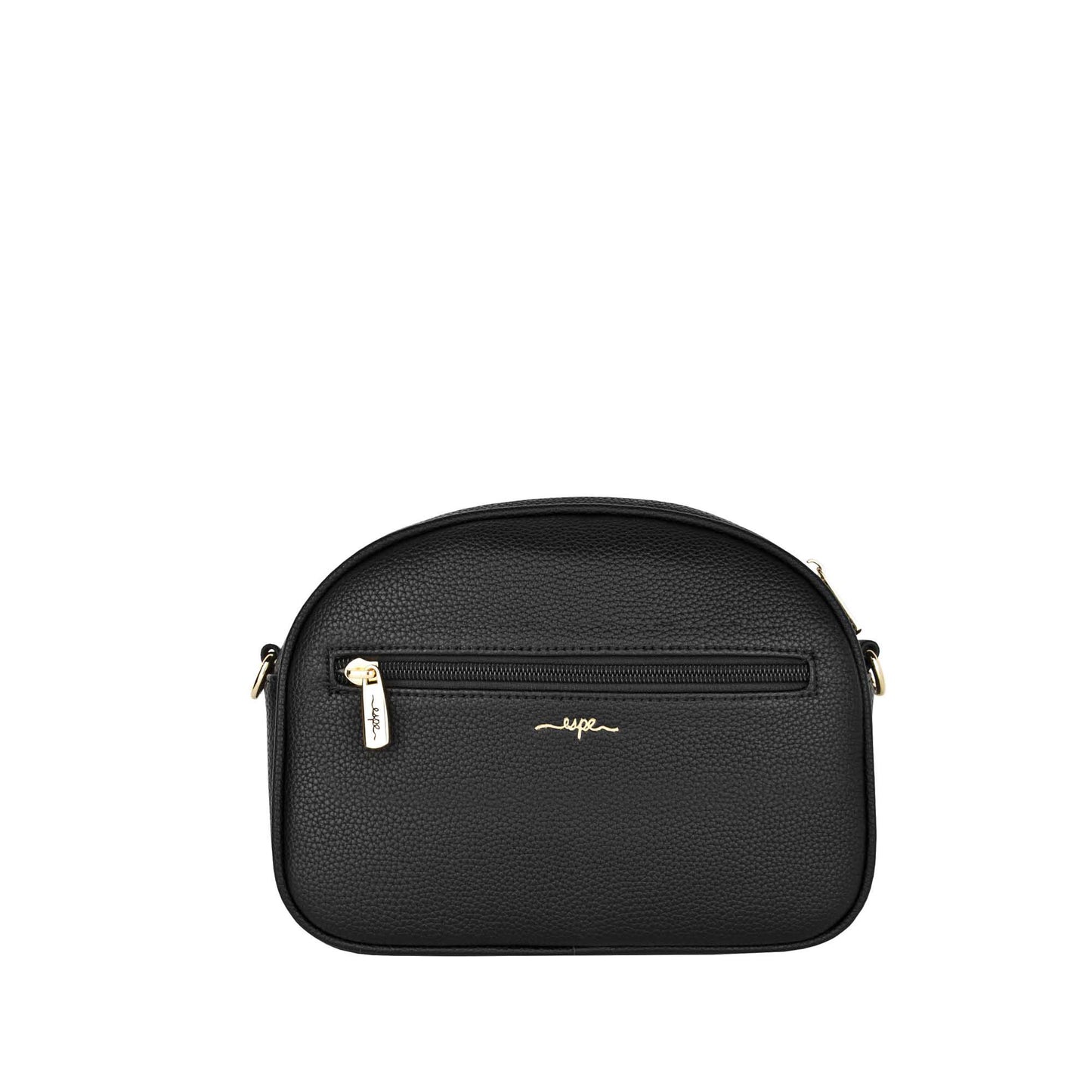 Espe Maddison Crossbody, black, back view with zipper