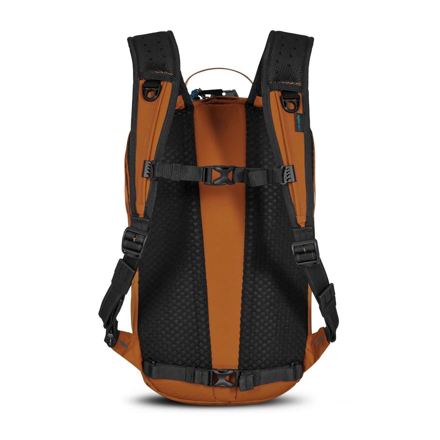 Pacsafe® ECO 18L Anti-theft Backpack, canyon orange colour, back view