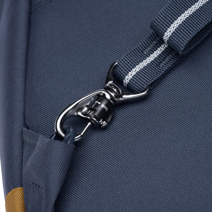 Close up of twist and lock clip on strap