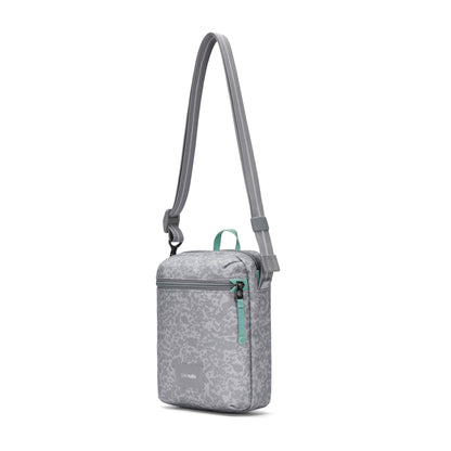 Pacsafe® GO Anti-Theft Festival Crossbody with teal zipper, RFID pocket & adjustable strap by Pacsafe.