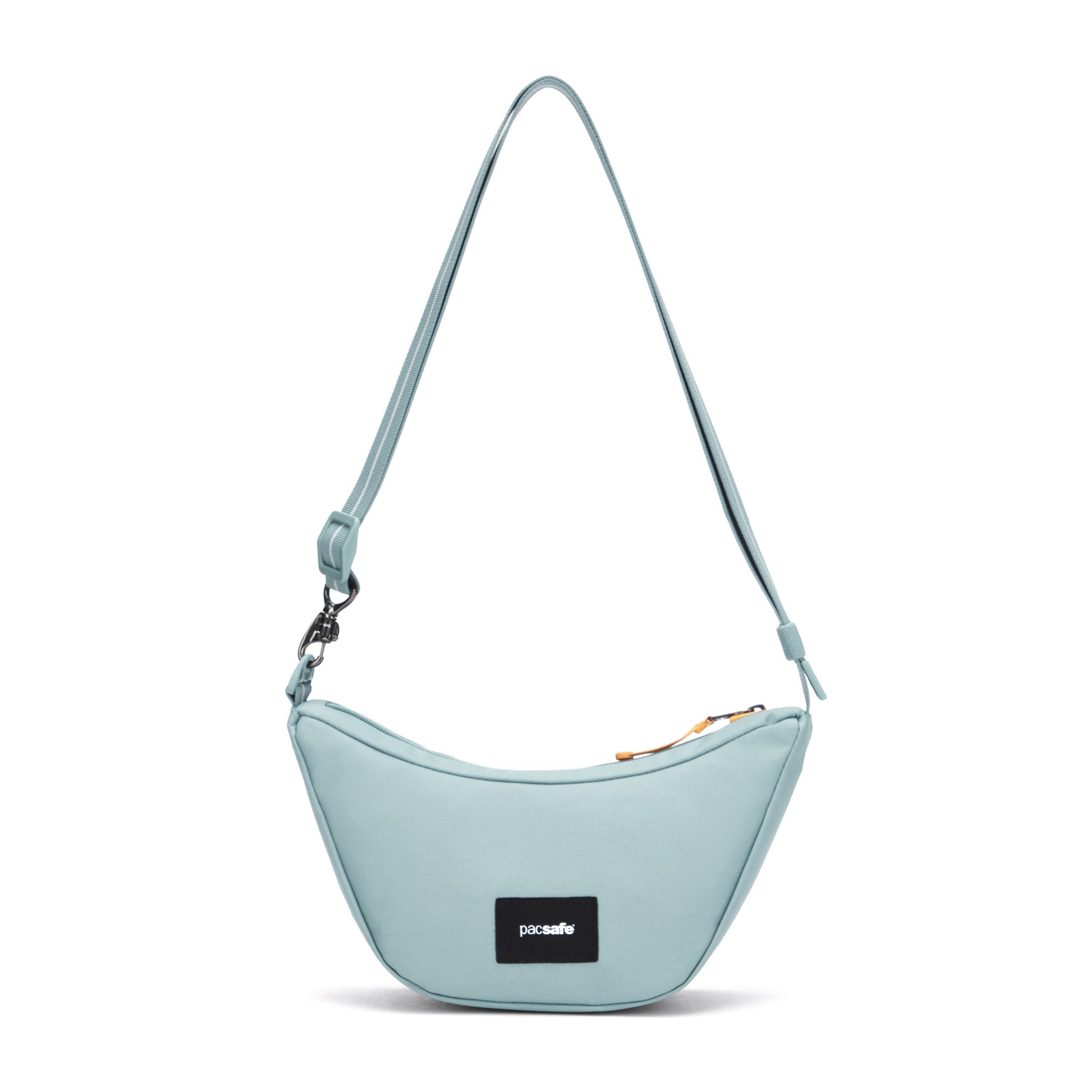 Pacsafe® GO Anti-Theft Lunar Crossbody, fresh mint, front view with strap fully extended