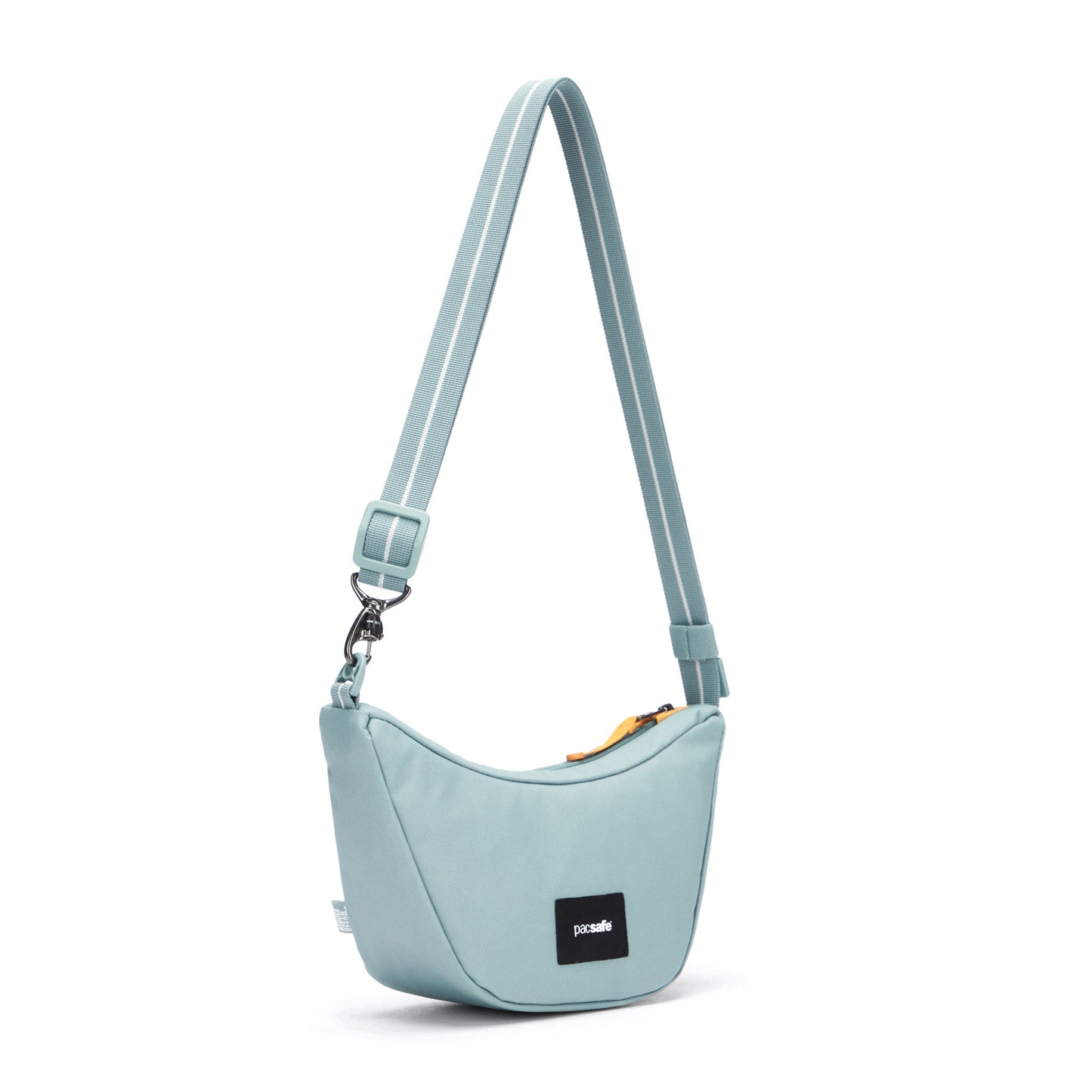 Pacsafe® GO Anti-Theft Lunar Crossbody, fresh mint, front angled view with strap fully extended