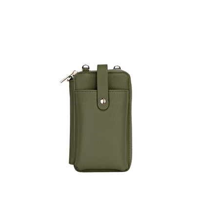 Espe Pastel Smartphone Pouch, moss green, front view