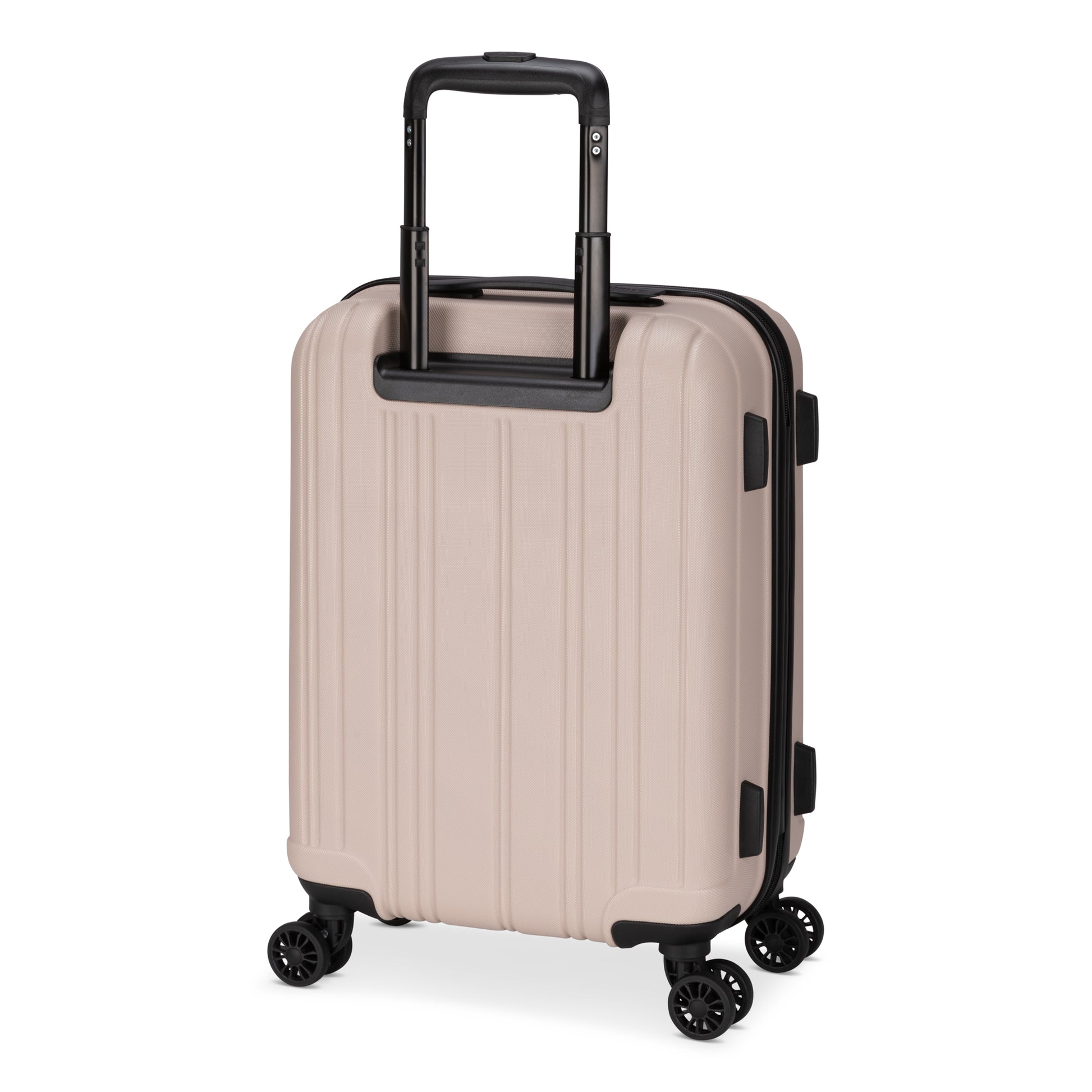 Roots Identity 19" Hardside Spinner Carry-on, light taupe, back angled view